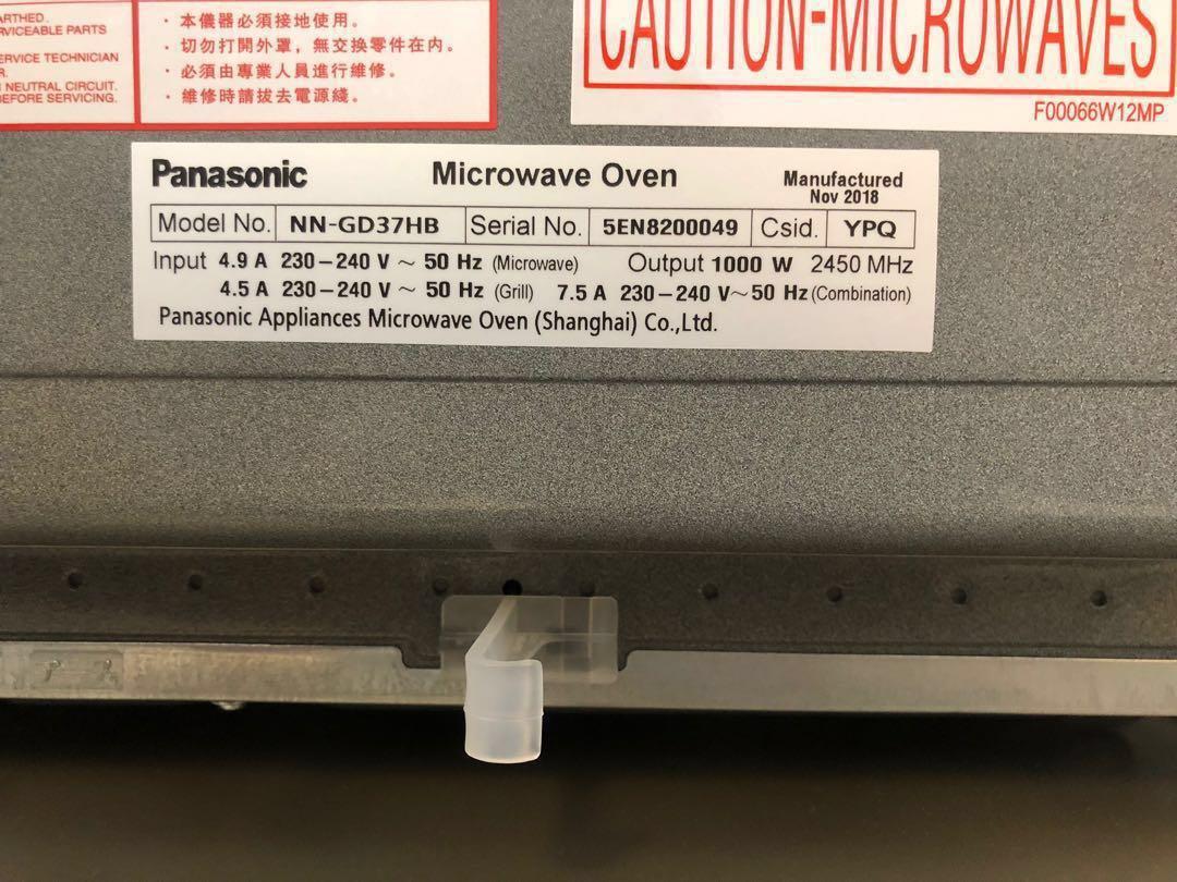 Panasonic NN-GD37HBYPQ Microwave Oven - Black, TV & Home Appliances ...