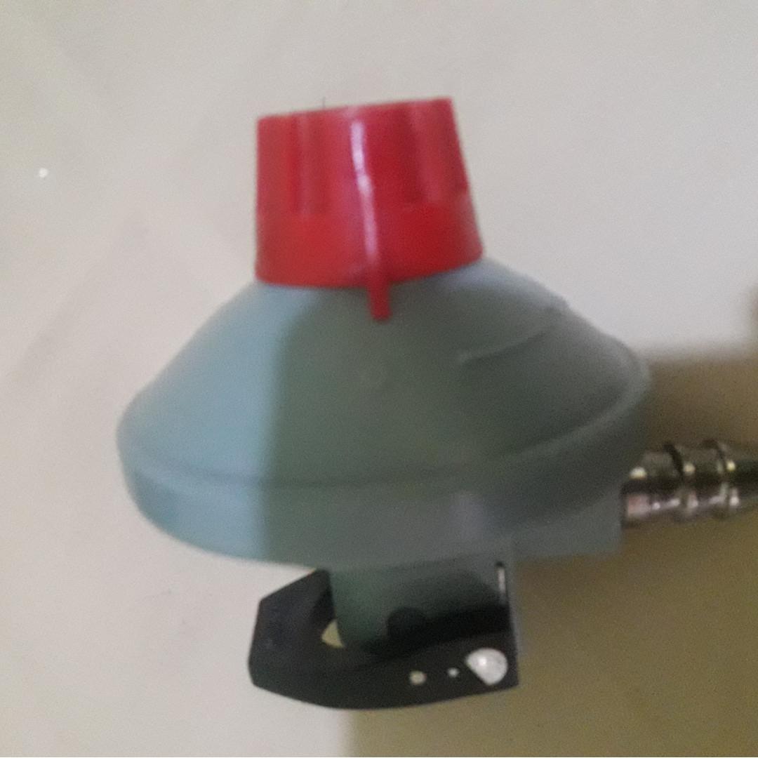 Regulator for gas range brand TOKINA (Category: Other Kitchenware & Tableware) located in Cebu City. Submitted by pandastampscebu (Listing ID 234069094, Image 1). Description: Regulator for gas range. Fits blue Petron gasul gas tank. Only used 1 time for testing and swapped for regulator with safety. No safety. No hose. Payment: Gcash, Palawan. Shipping fee nationwide is 150P..