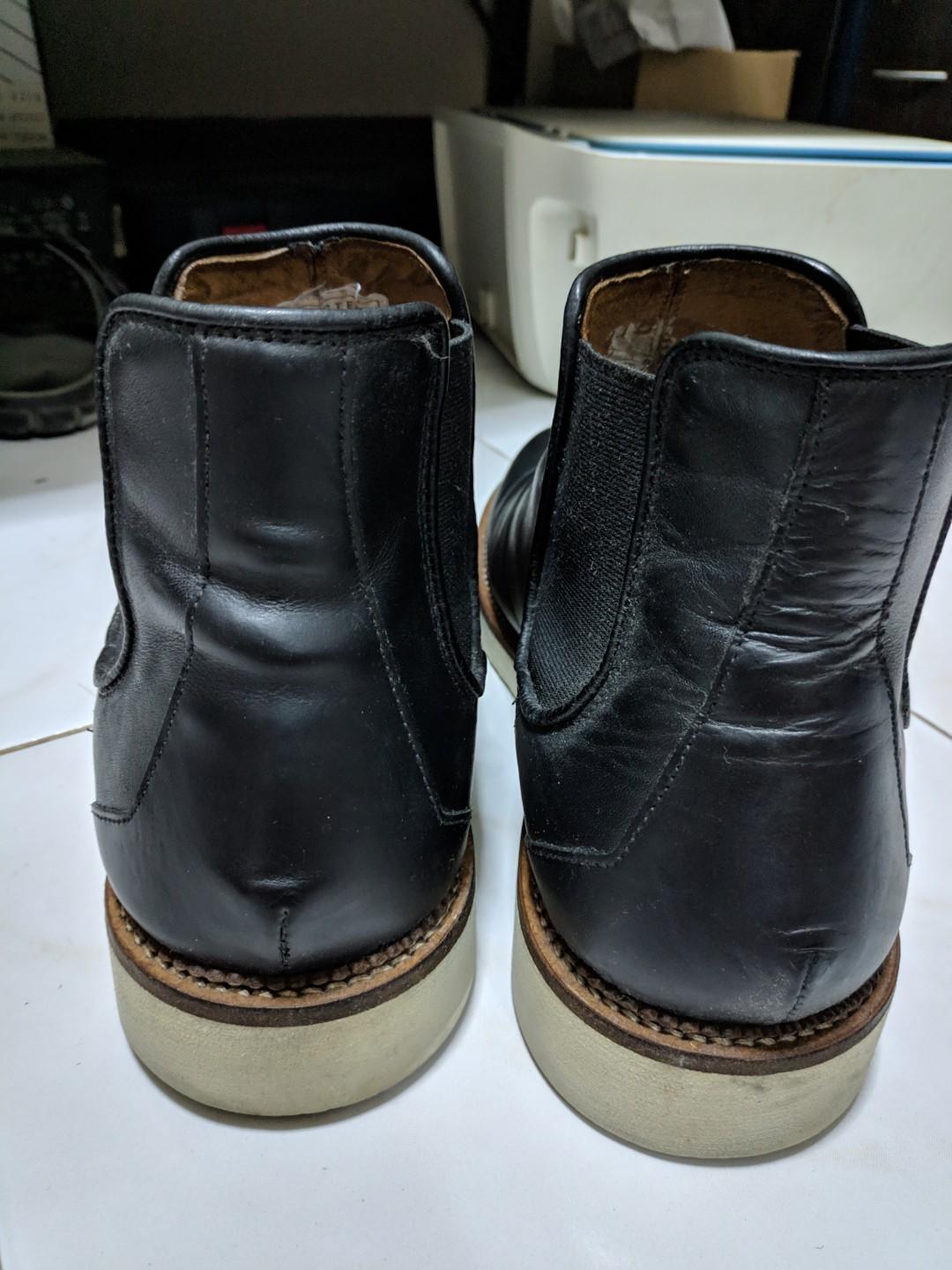 Selected Homme black leather chelsea boots US 10 not allen ...