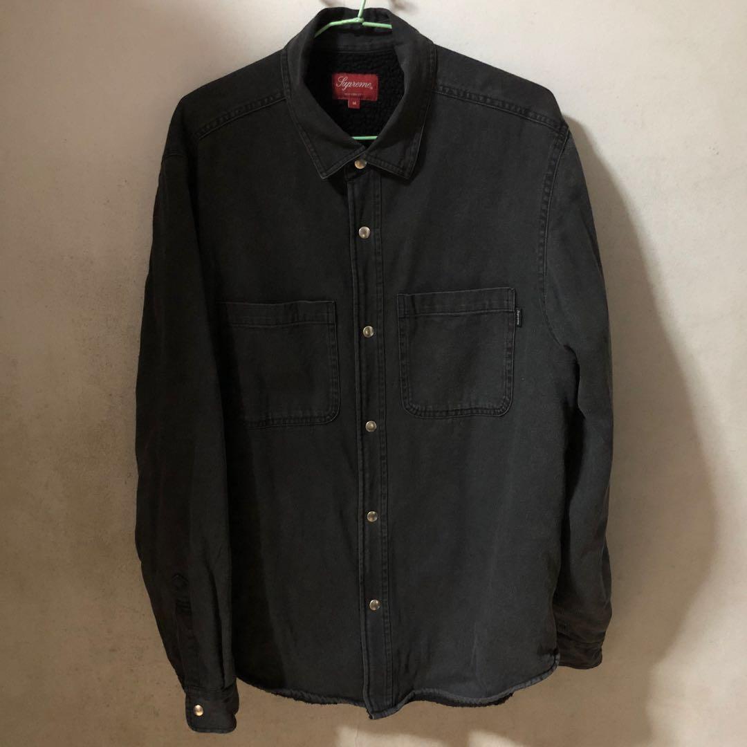 sherpa lined denim shirt supreme