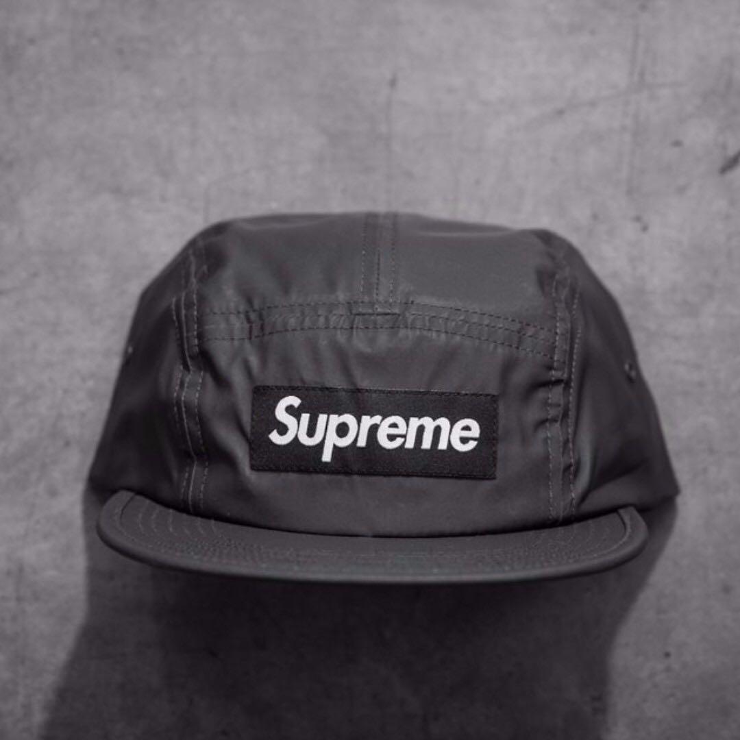 Supreme Reflective Camp Cap Black - SS17 - US