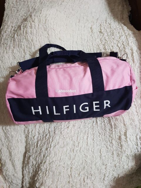 tommy hilfiger pink duffle bag