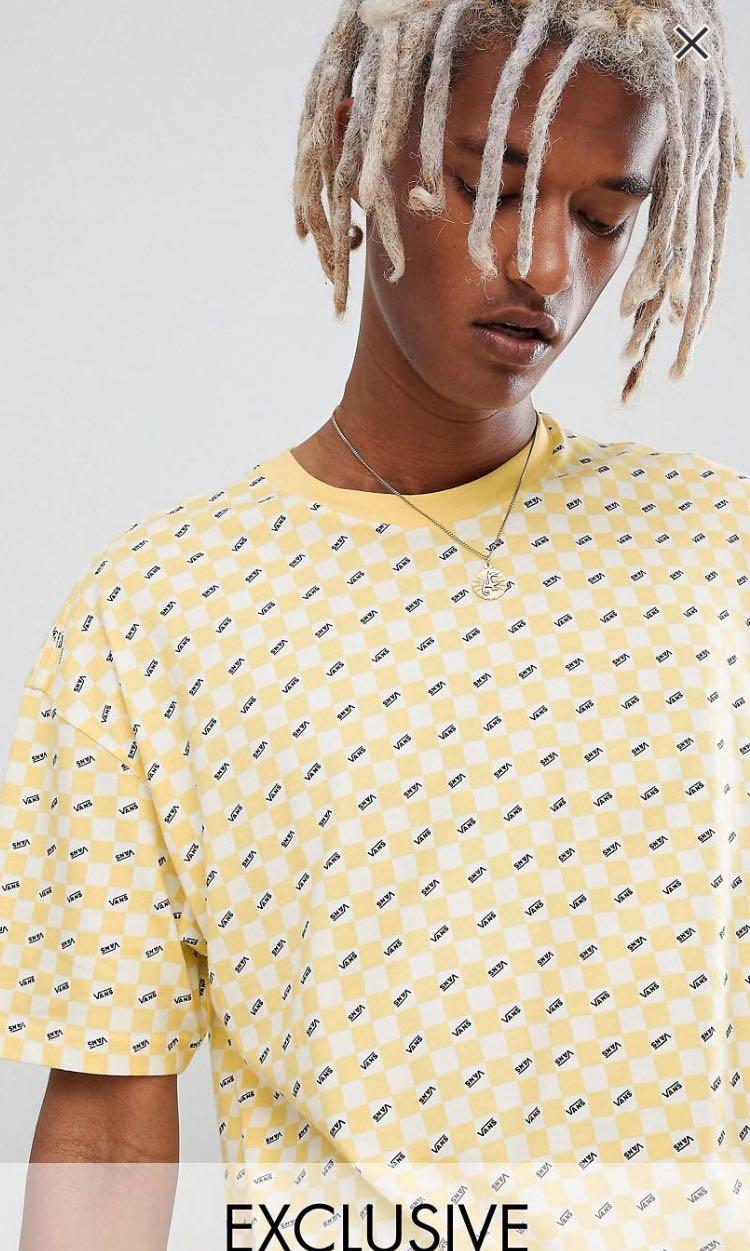 yellow checkered vans shirt