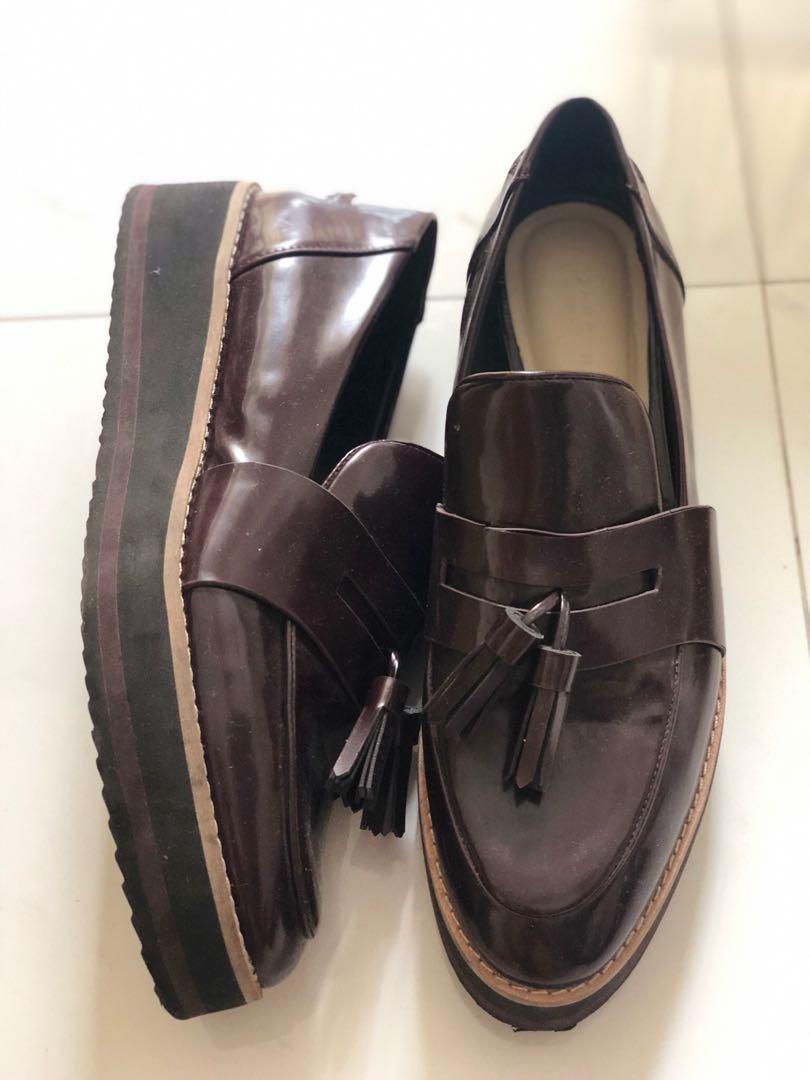 platform loafers zara