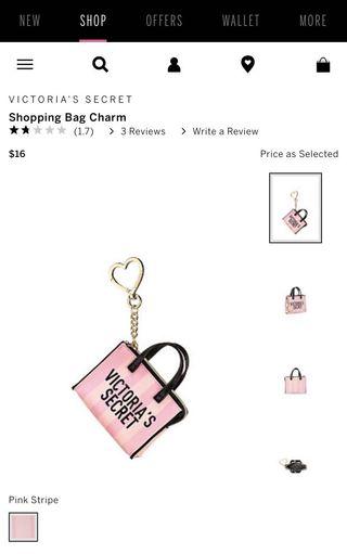 Victoria’s Secret Shopping Bag Charm