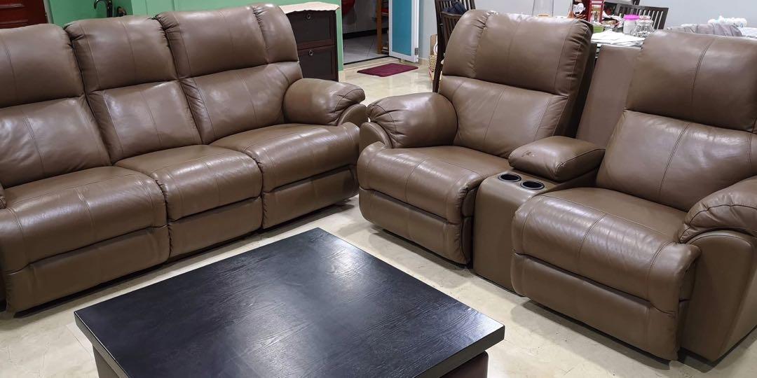 3 2 Leather Recliner Sofa Set Furniture Home Living Sofas On Carou 3 2 Leather Recliner Sofa Set, Leather Reclining Sofa Sets Reviews