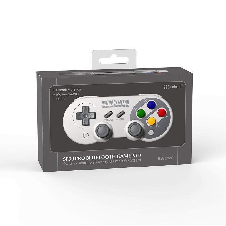8Bitdo SF30 Pro,Wireless Bluetooth Controller with Classic Joystick Gamepad for PC Android Windows macOS,Steam and Nintendo Switch (Category: Controllers) located in Manila. Submitted by techsmartph (Listing ID 234308362, Image 2). Description: • Ultra-compatible with Nintendo Switch, Windows PC Computers & MacOS, NES & SNES Classic,Android • Wireless Bluetooth and direct USB connectable with built in lithium ion battery • Rumble vibration, Motio