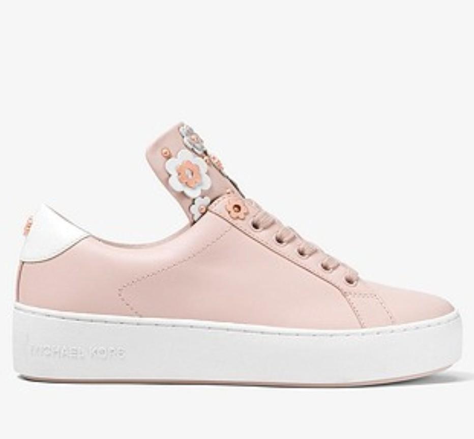 Leather Sneaker Size 8M Soft Pink 