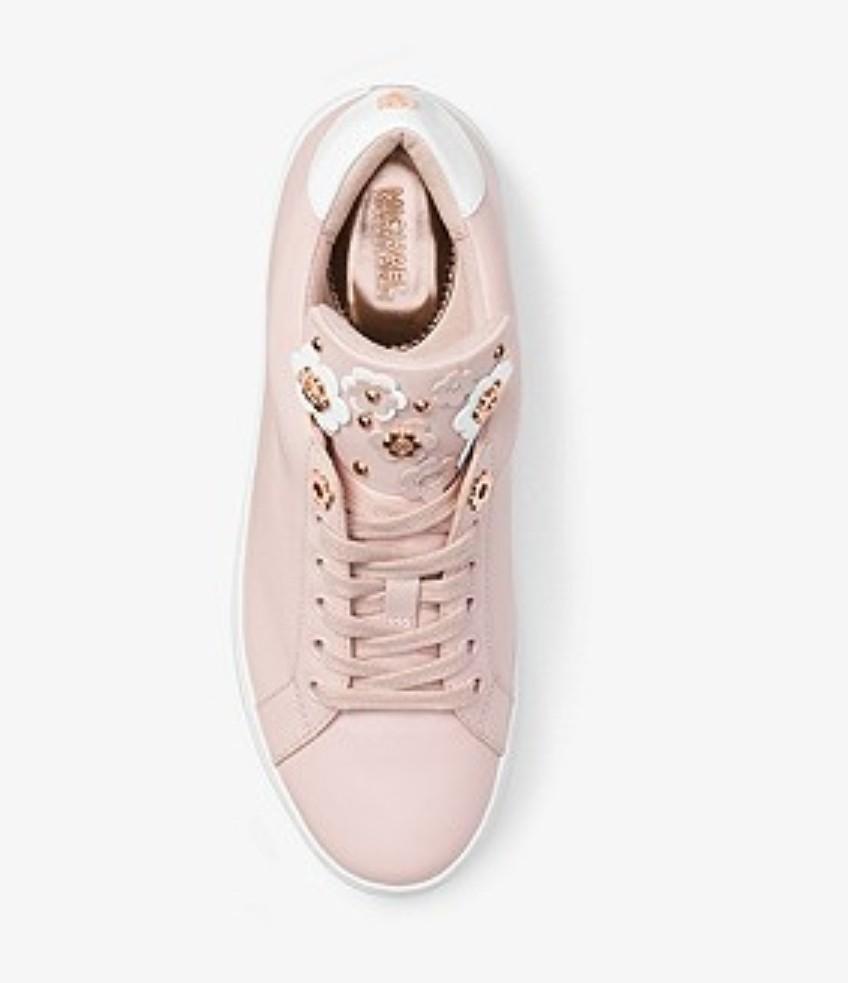 mindy floral appliqué leather sneaker