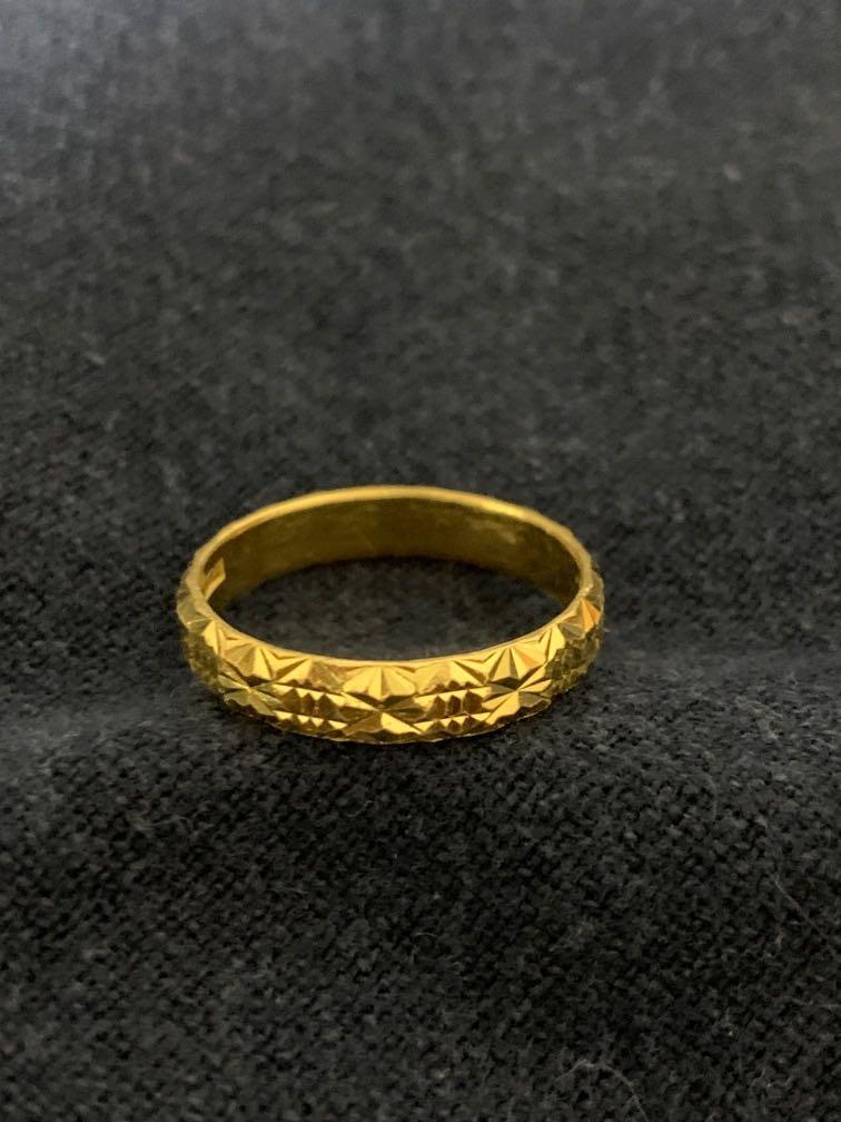 999 Gold Ring Unisex Women S Fashion Jewellery Rings On Carousell