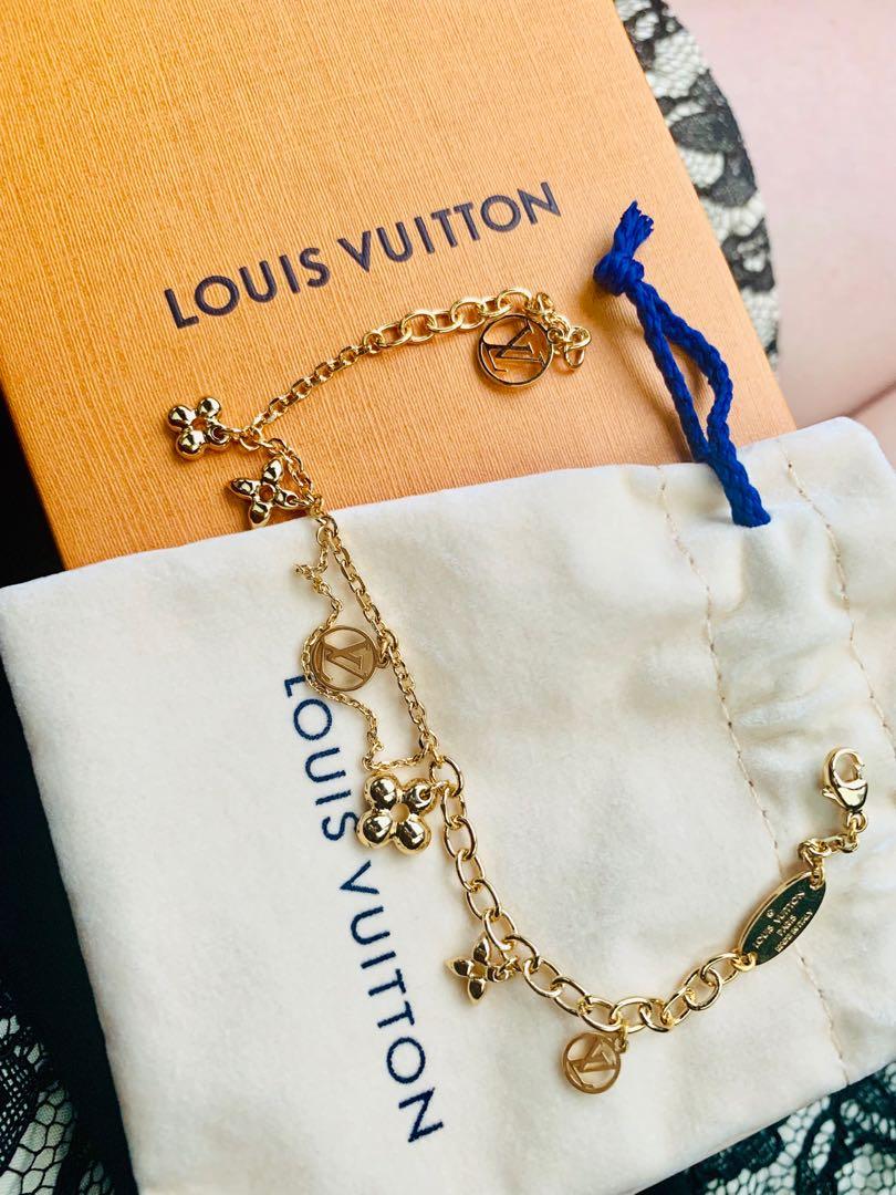 Louis Vuitton Blooming Supple Bracelet Metal with Crystals Gold 1476812