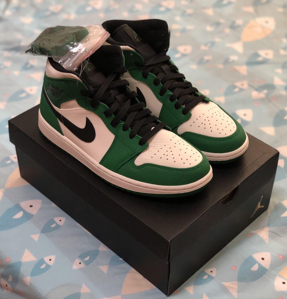 air jordan 1 mid se pine green