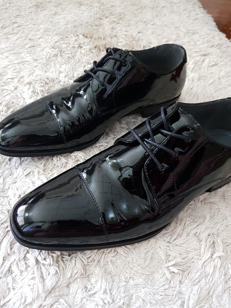 Aldo mens patent leather best sale shoes