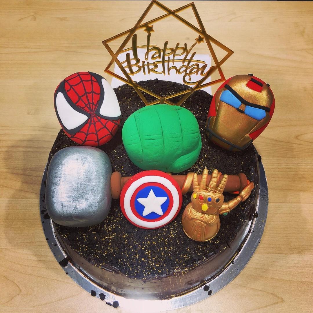 Avengers Cake Topper Made Of Air Dry Clay Design Craft Handmade Craft On Carousell