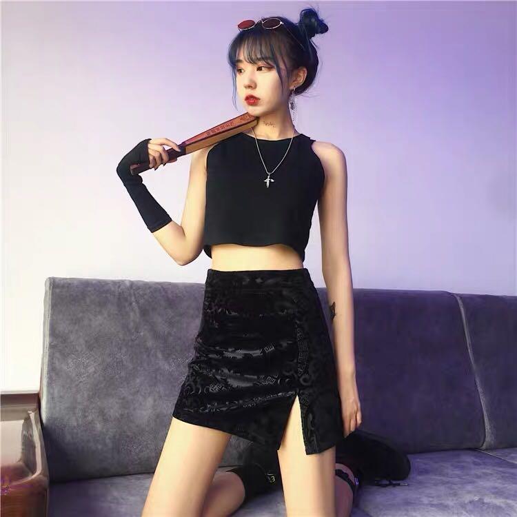 black skirt outfit tumblr