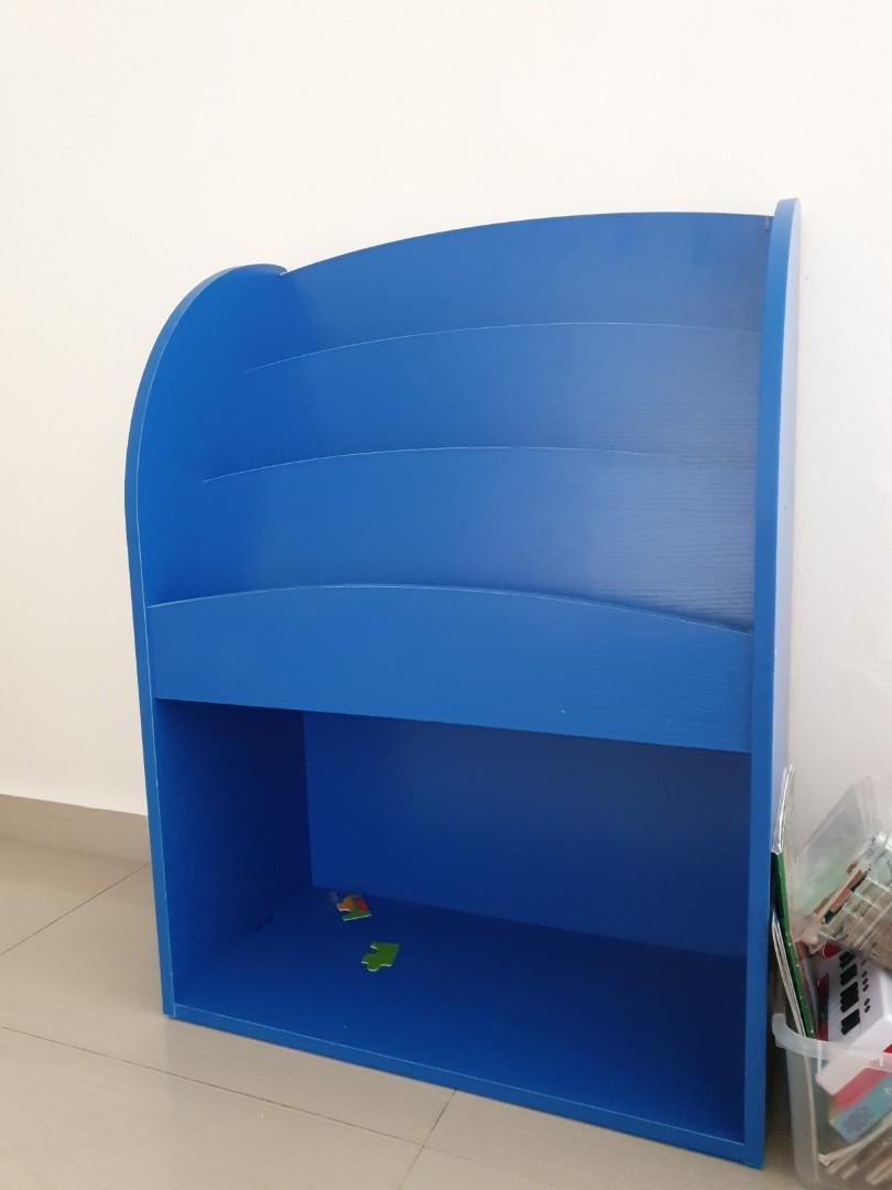 Blue Children Bookshelf Furniture Shelves Drawers On Carousell