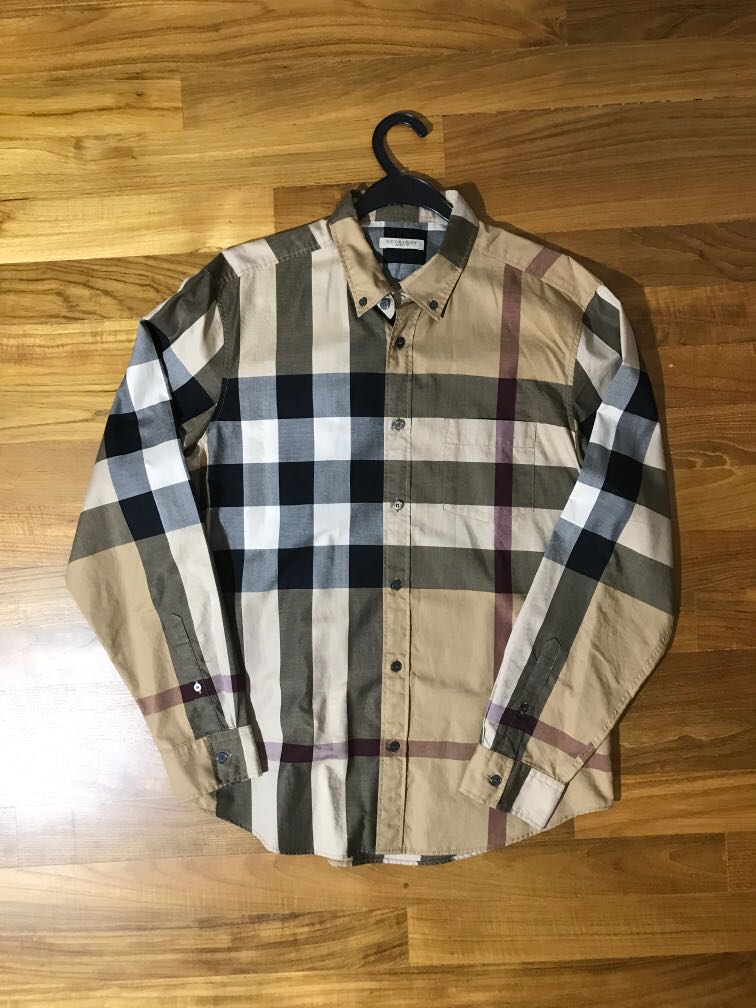 Burberry big check on sale shirt