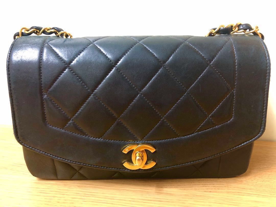 Chanel Diana 22 cm Vintage Bag（不議價）, 名牌, 手袋及銀包- Carousell