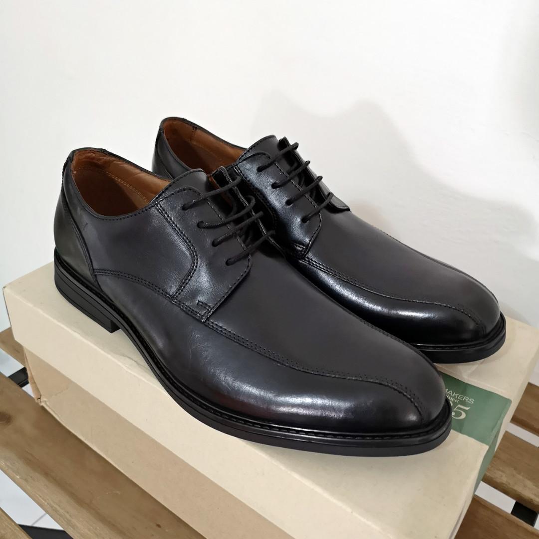 CLARKS MENS FORMAL SHOES BECKFIELD OVER UK9 EUR43 BLACK LEATHER