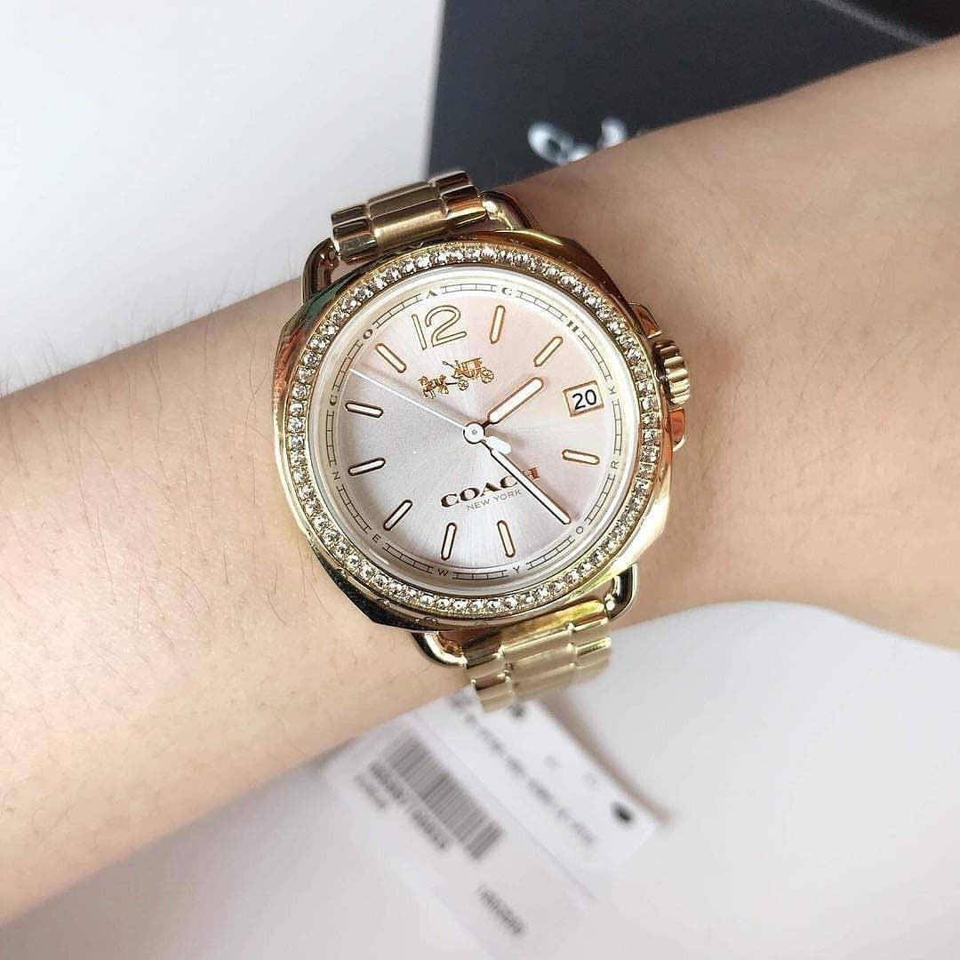 Coach 14502589 tatum gold 3 6cm Barang Mewah Jam Tangan di Carousell