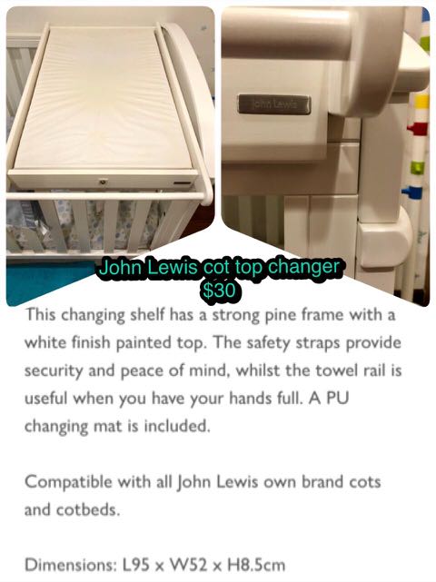 john lewis cot top changer