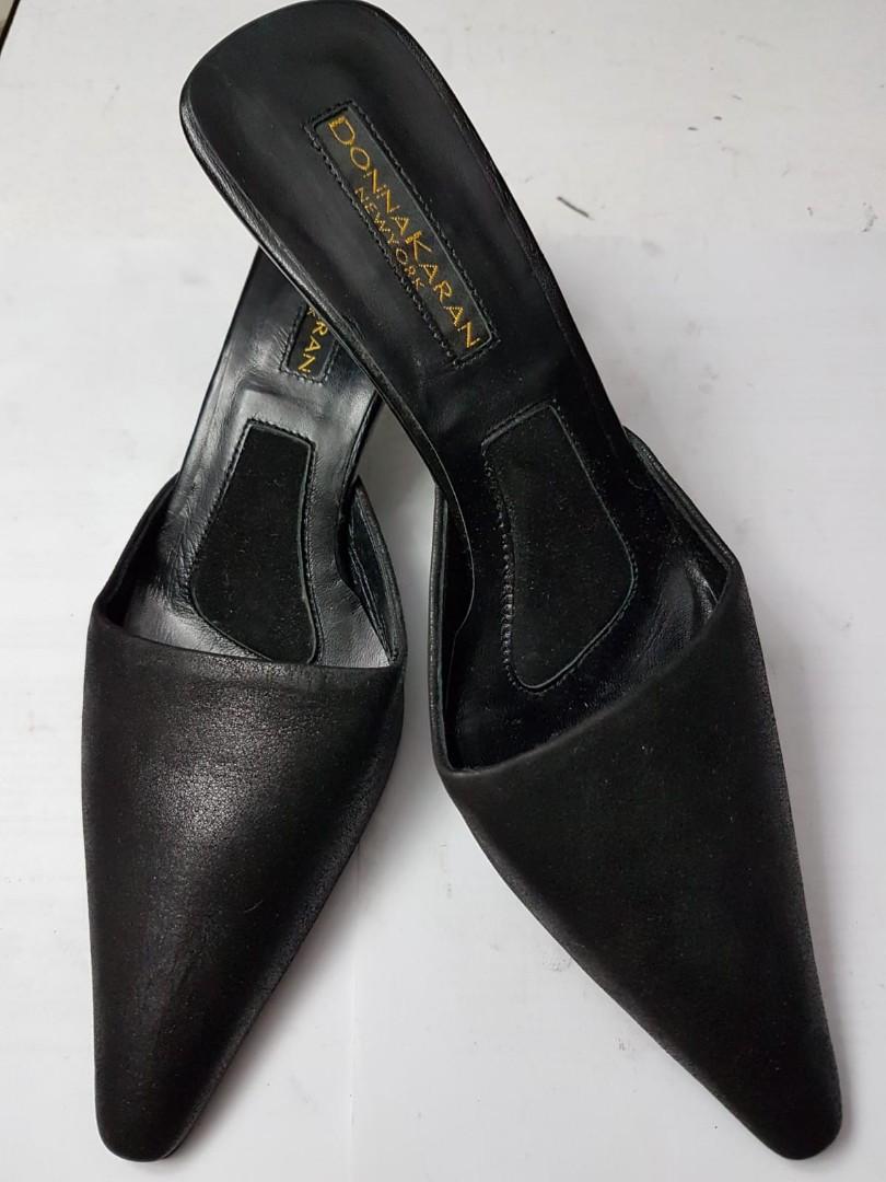 womens black mules with heels