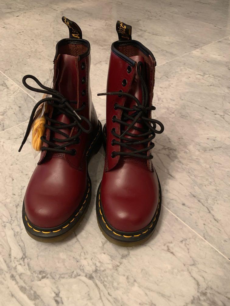 Dr Martens Cherry Red 8-eye Boots 