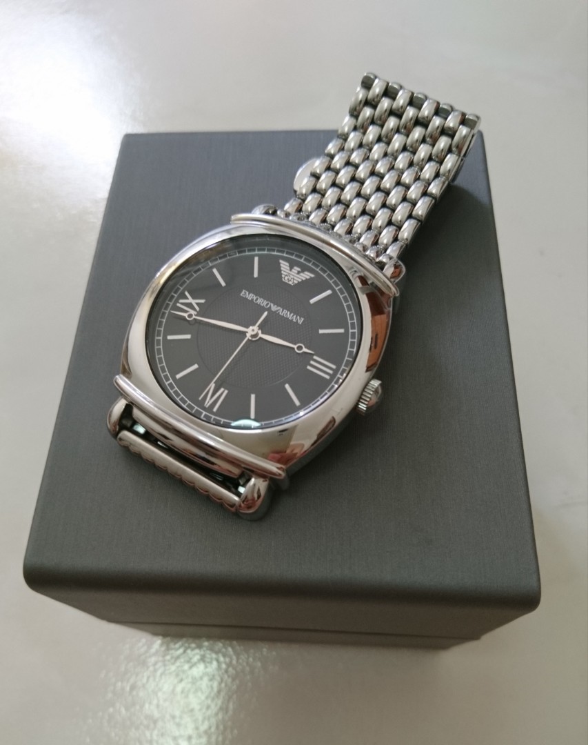 armani metal strap watch