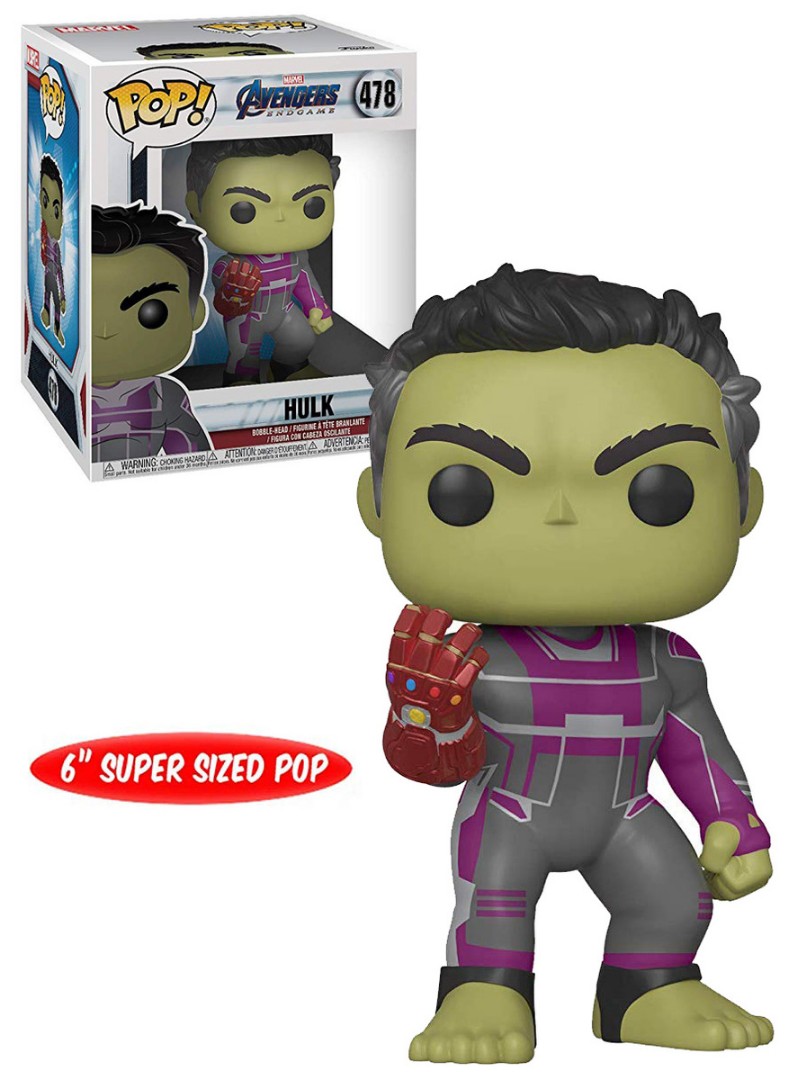 Funko Pop Avengers Endgame 6 Inch Pop Vinyl Figure Hulk With Gauntlet Toys Games Bricks Figurines On Carousell