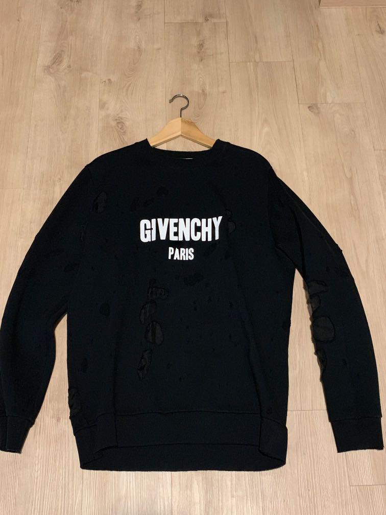 Givenchy Distressed Sweater Men s Fashion Tops Sets Tshirts Polo Shirts on Carousell