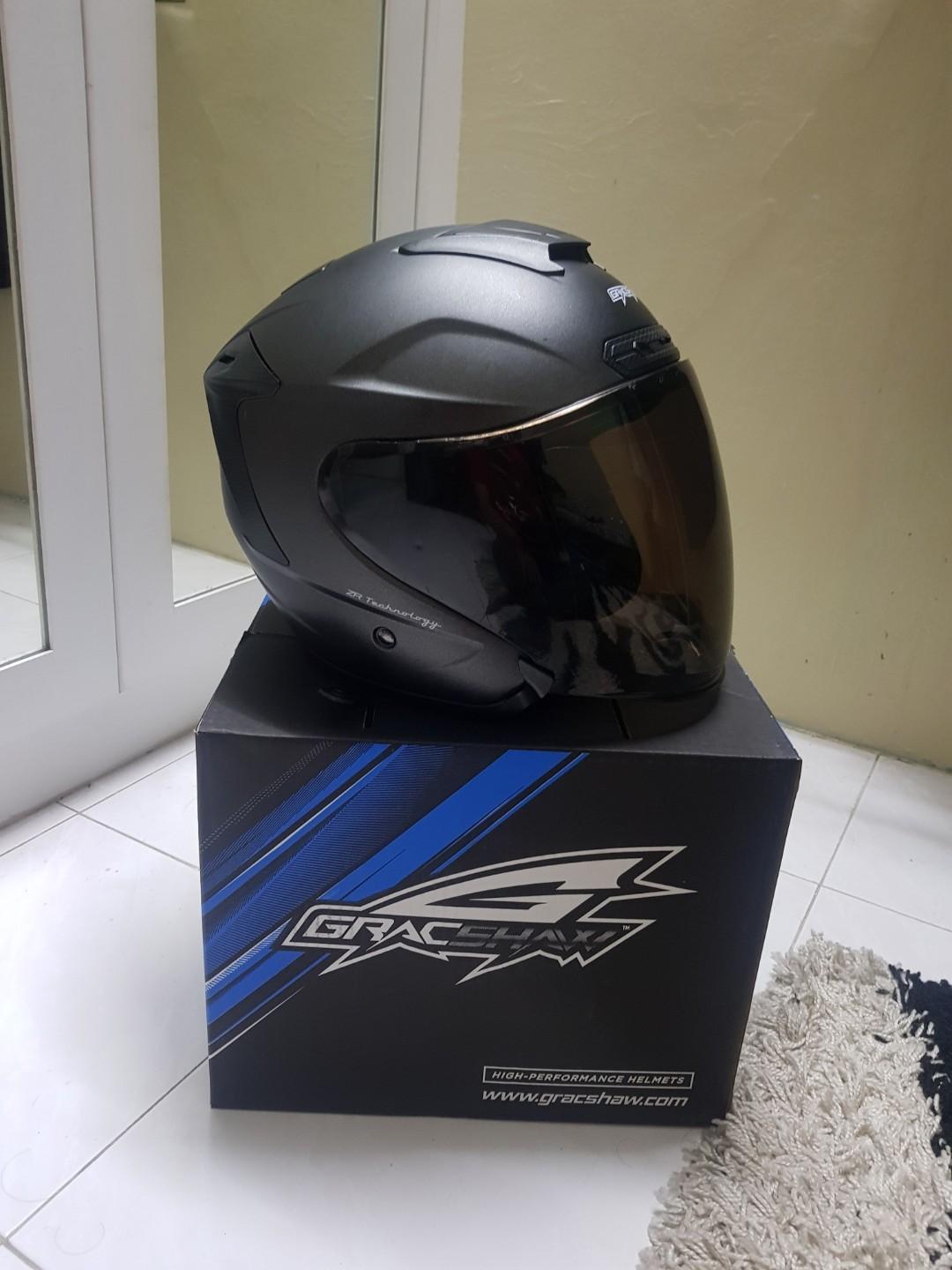 Gracshaw helmet smoke visor Motorbikes on Carousell