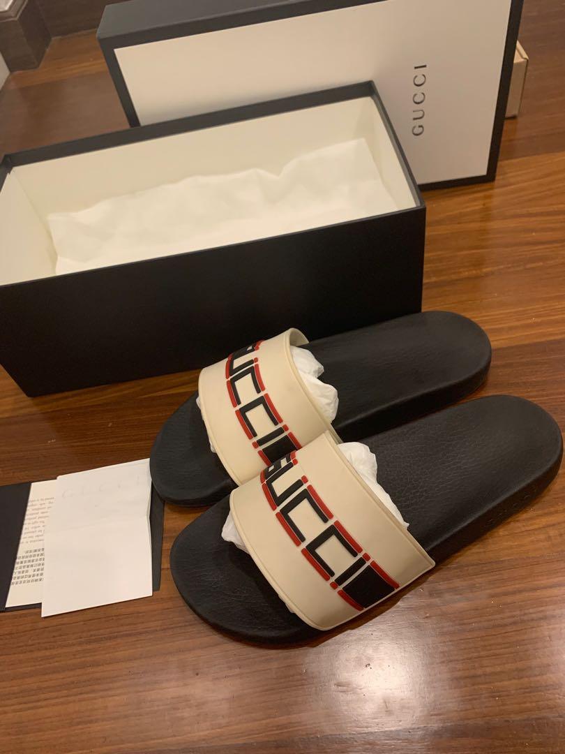 Gucci ecru slides outlet