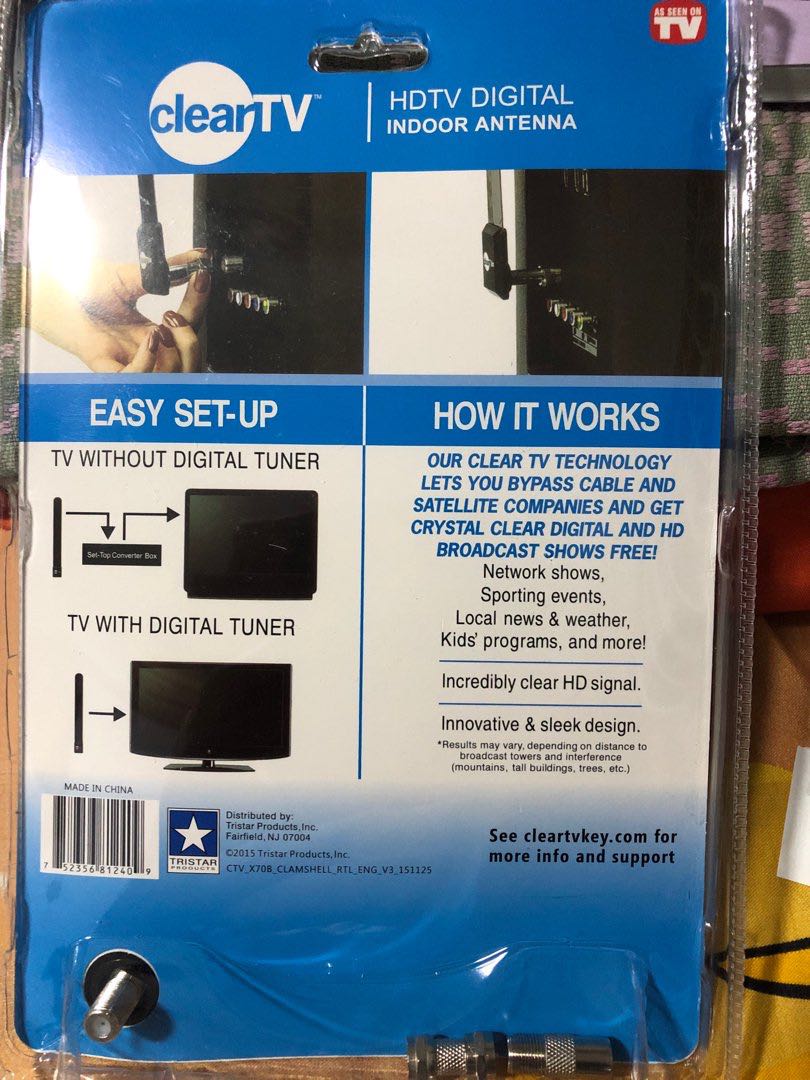 HD TV Digital Indoor Antenna, SLEEK, SLIM DESIGN, Everything Else on  Carousell