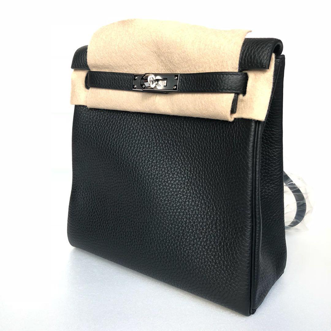 Hermes Black Kelly Ado 22 Backpack with PHW, Luxury, Bags & Wallets