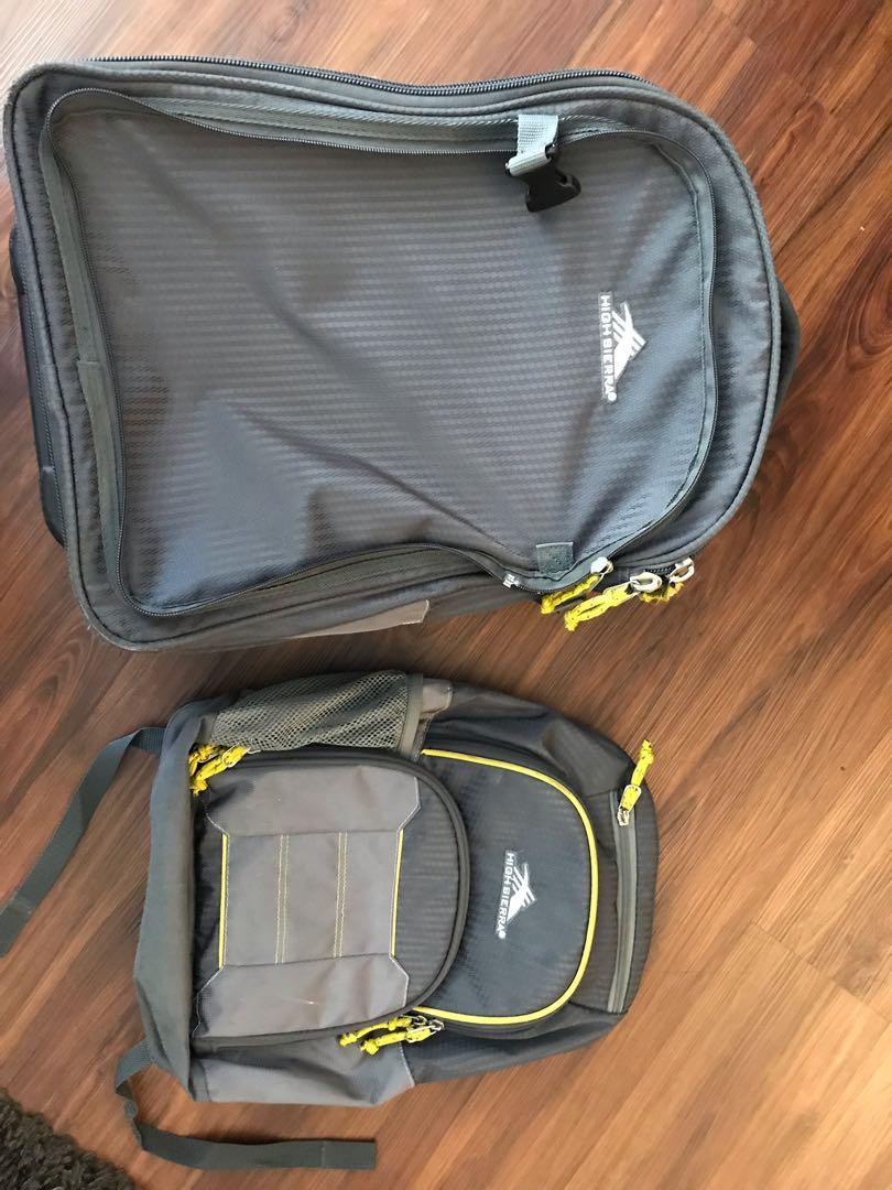 High Sierra Trolley Bag (Category: Diaper Bags & Wetbags) located in Quezon City. Submitted by ann78uy (Listing ID 234262985, Image 1). Description: Decluttering Very good condition 2 in 1 Can be used as backpack or trolley bag Shipping c/o buyer.
