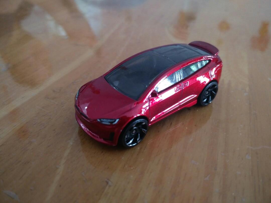 hot wheels tesla model x red