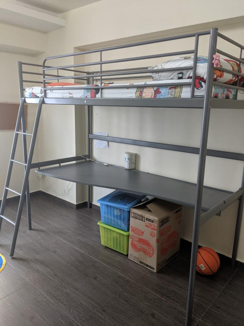 ikea bunk bed with table