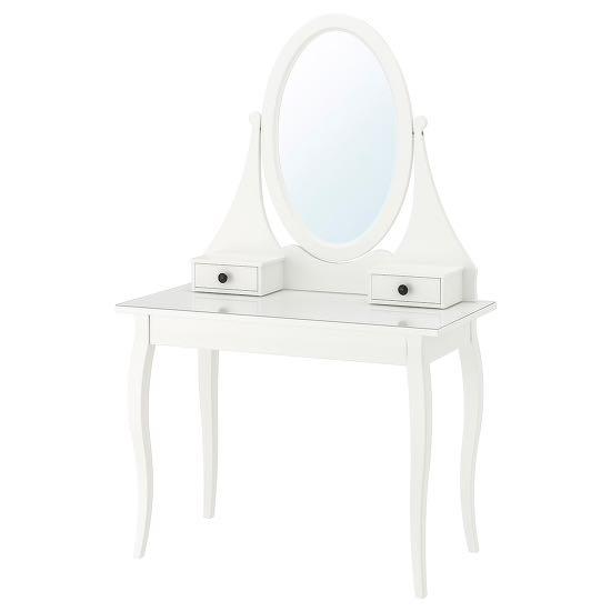 Ikea Hemnes White Vanity Mirror Table, White Vanity With Mirror Under 100