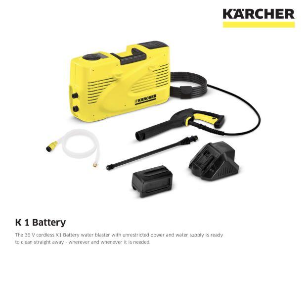 Karcher K1 Battery Portable Pressure Washer, Car Accessories