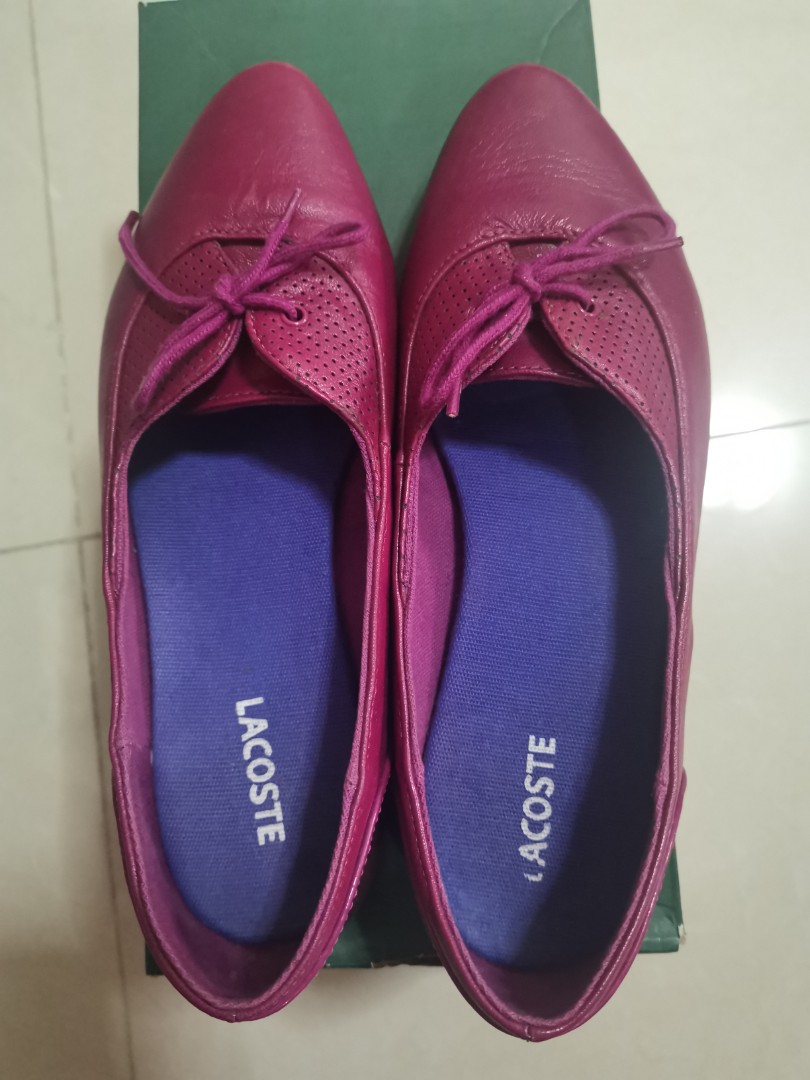 lacoste purple shoes