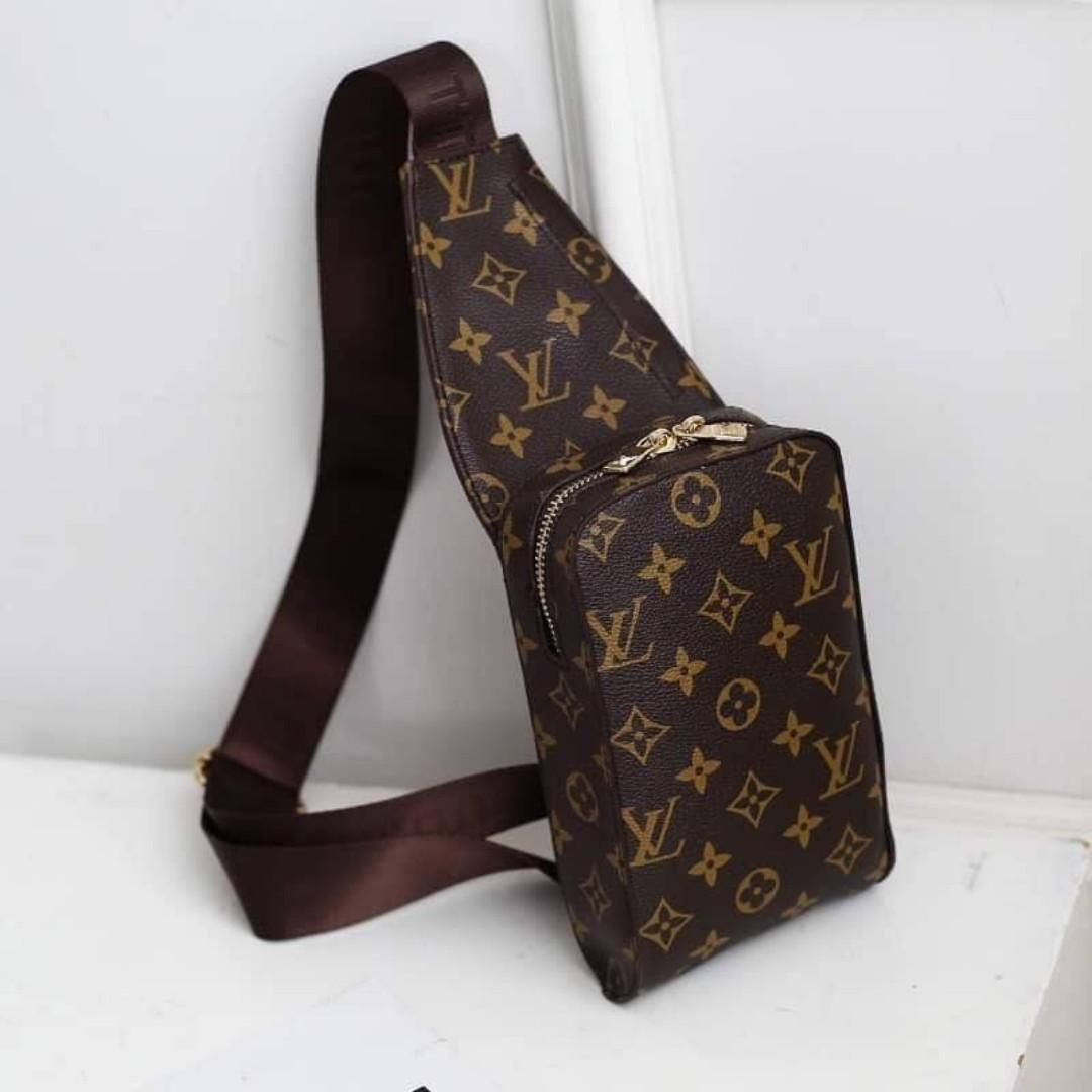 Louis Vuitton Monogram Chest Sling Bag Leather Crossbody Bag Waist Pack ...