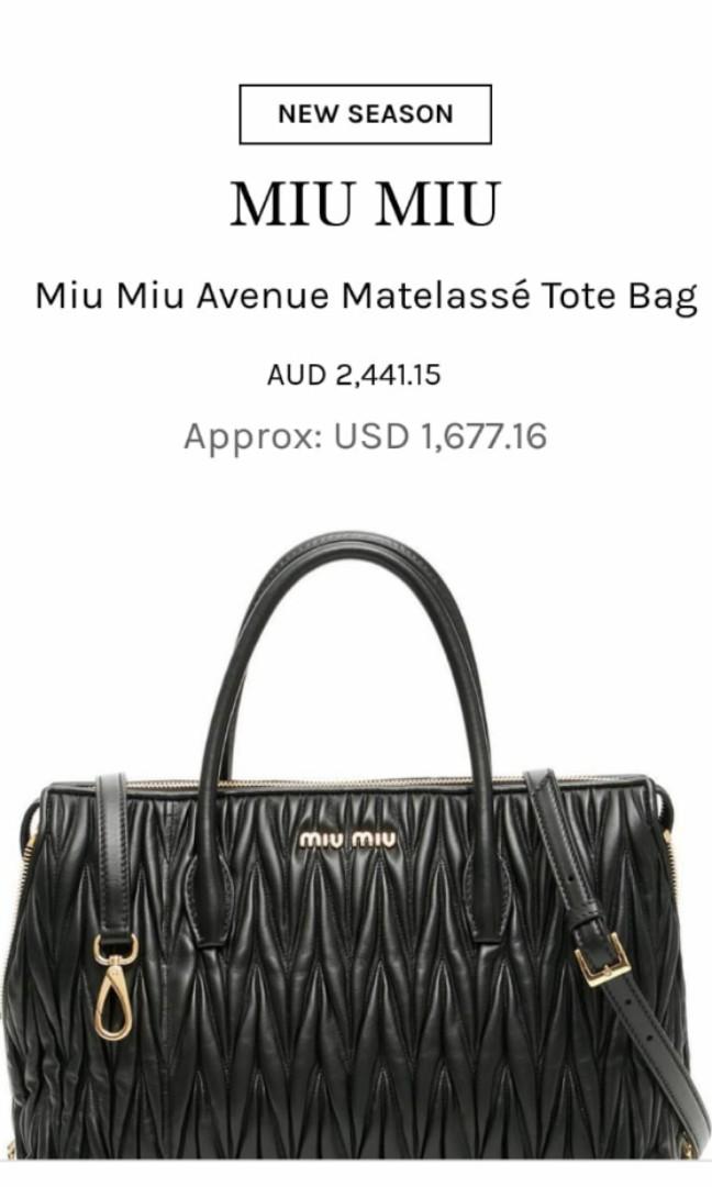 miu miu avenue bag