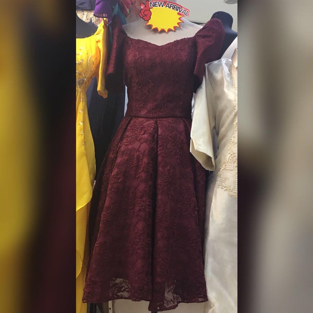 lace filipiniana dress