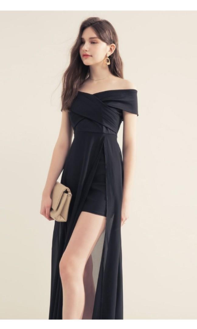 black dinner dress
