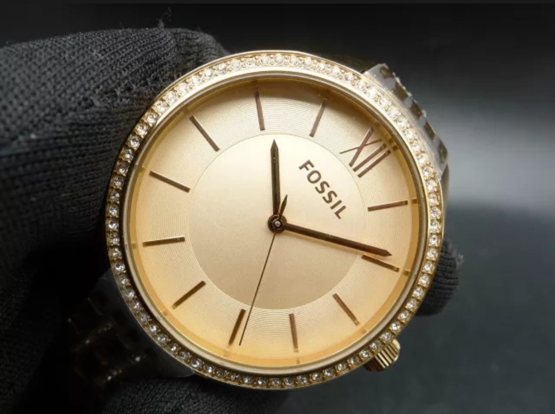Orig Fossil BQ3116 Gold Tone Womens Watch