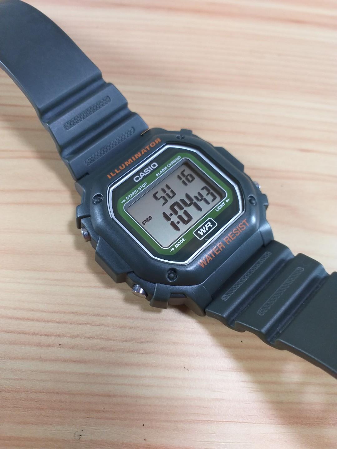 casio illuminator military green
