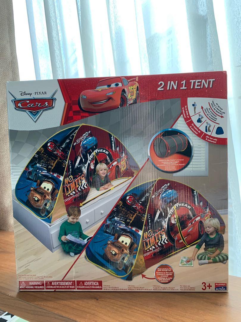 Disney Pixar Cars 2 in 1 Playhut Bed Tent Babies Kids Baby