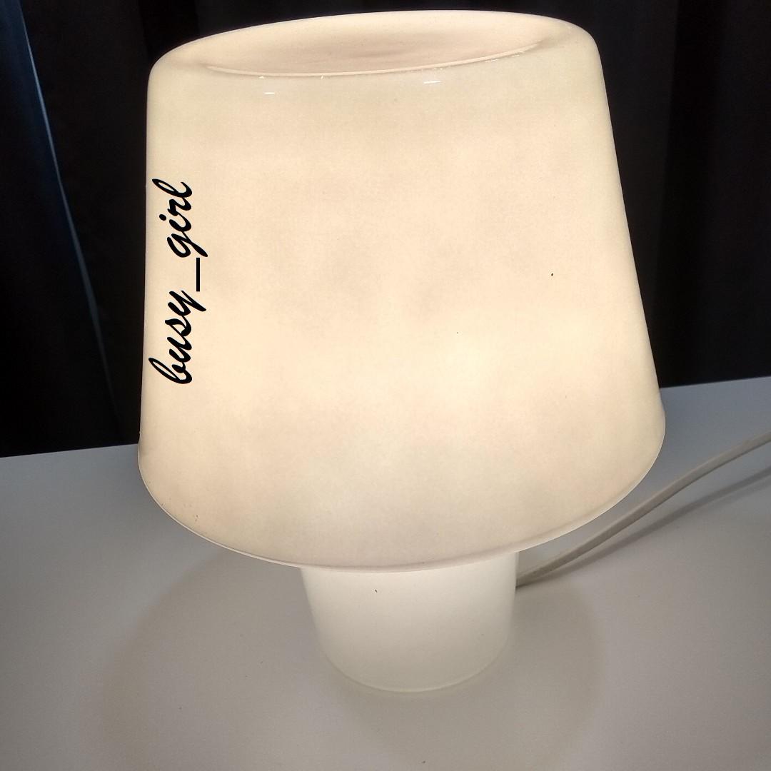 Pre Loved Ikea Gavik Frosted Glass Table Lamp 110 240v Furniture Home Decor Lighting Supplies On Carousell