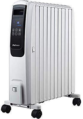 Pro Breeze 2500W Digital Oil Filled Radiator, 10 Fin – Portable Electric  Heater with LED Display, Built-in Timer, 4 Heat Settings, Thermostat,  Safety Cut-Off and Remote Control, Furniture u0026 Home Living, Home