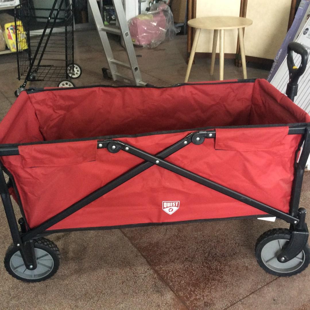 red foldable wagon